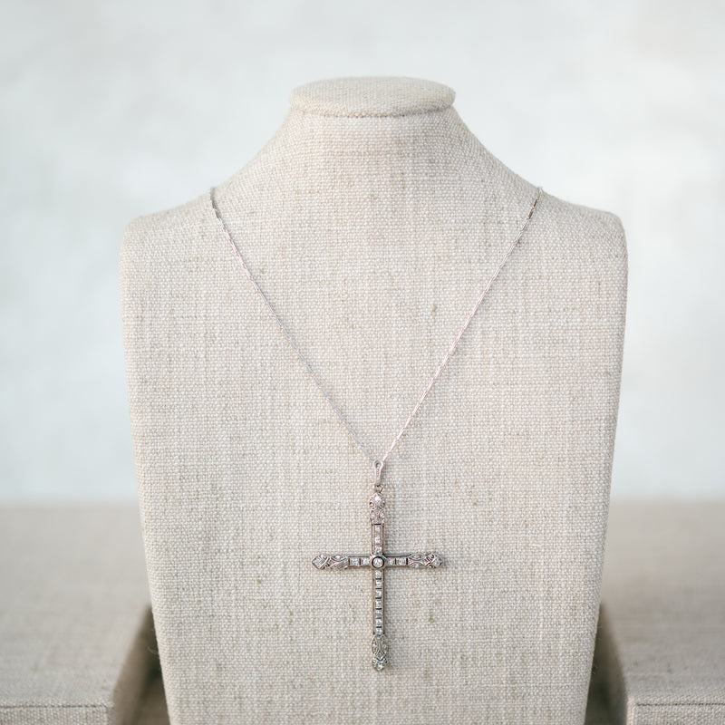 Antique diamond cross