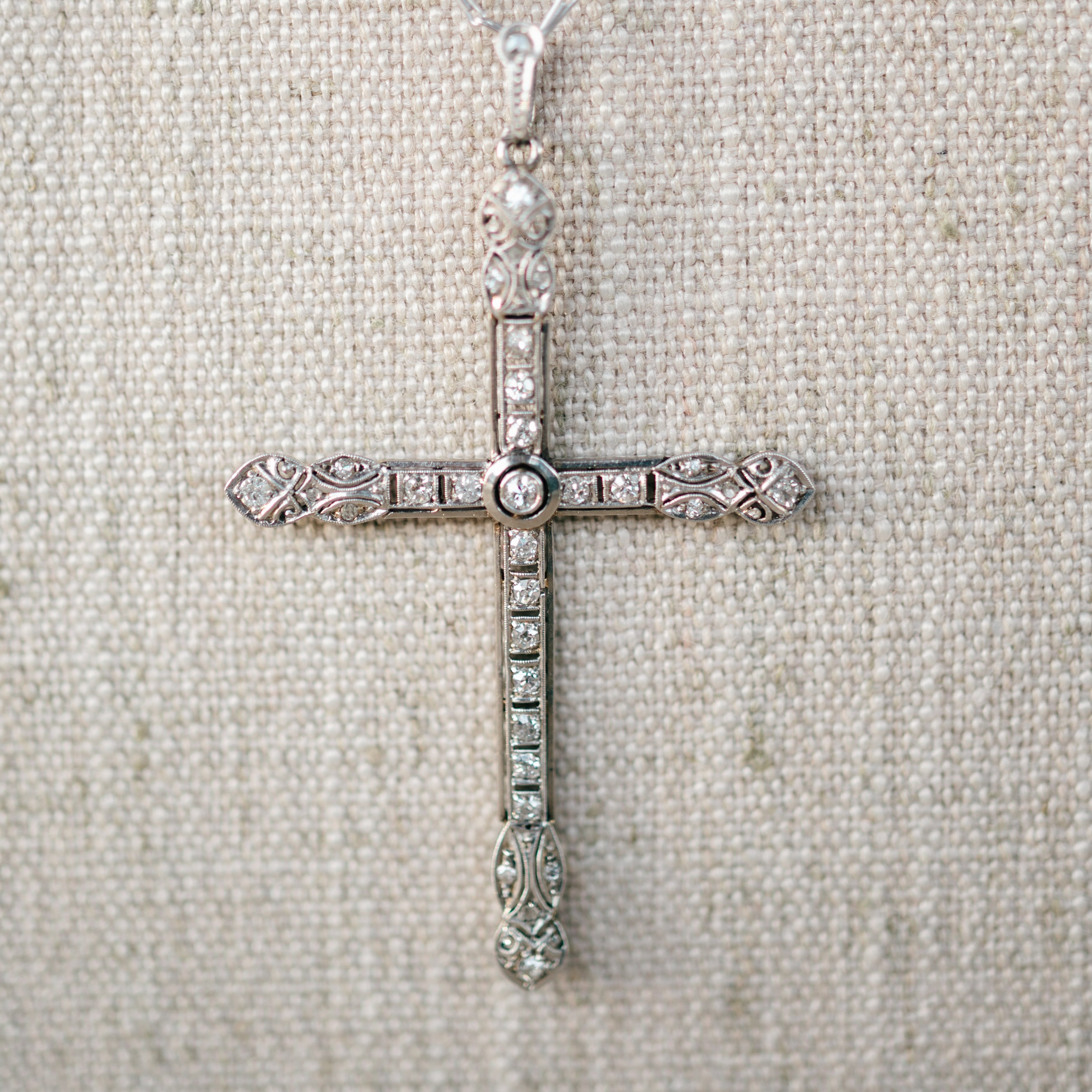 Antique diamond cross