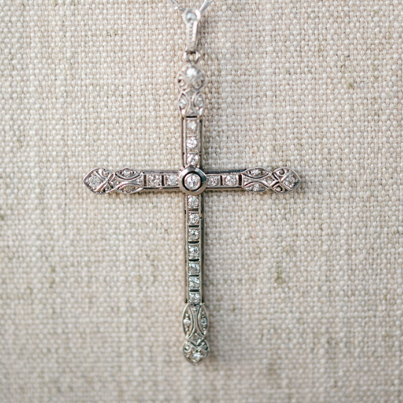 Antique diamond cross