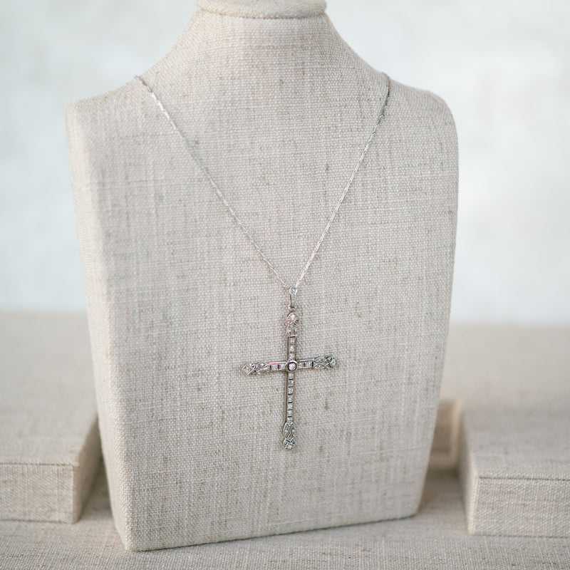 Antique diamond cross