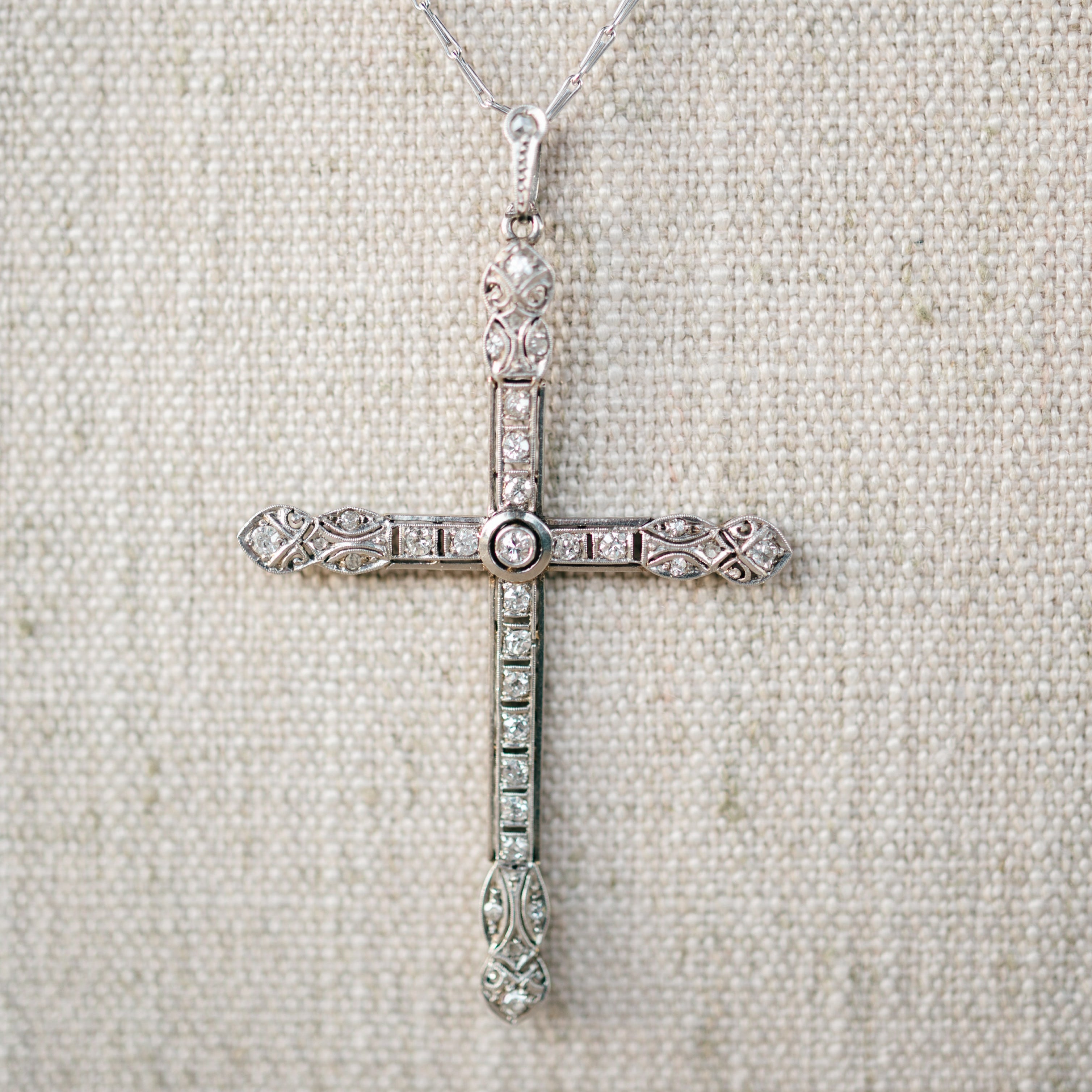 Antique diamond cross