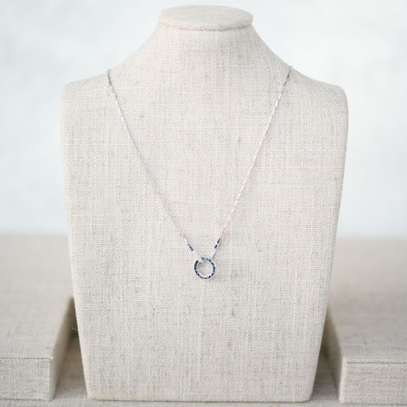 art deco inspired sapphire and diamond infinity necklace
