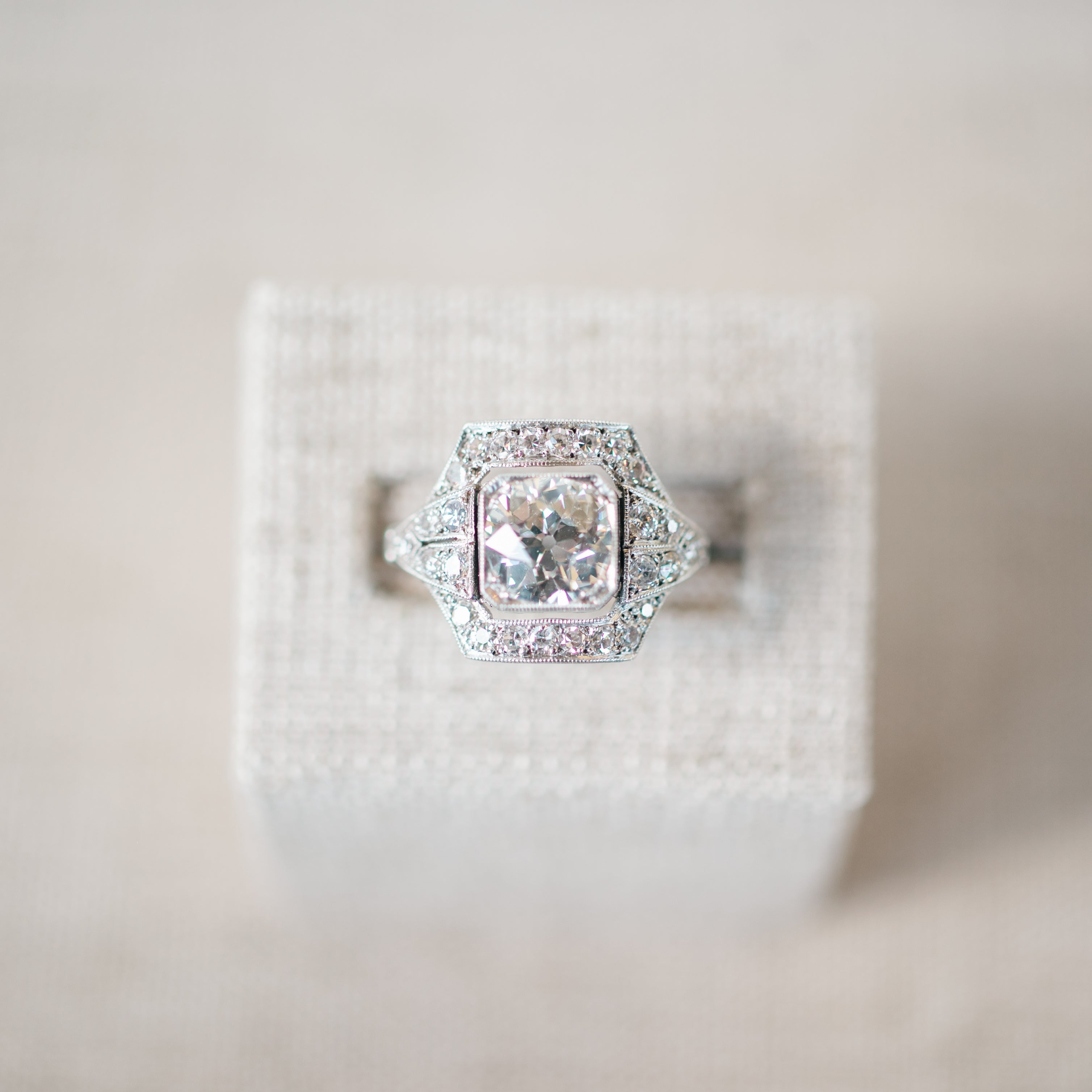 Old European diamond ring
