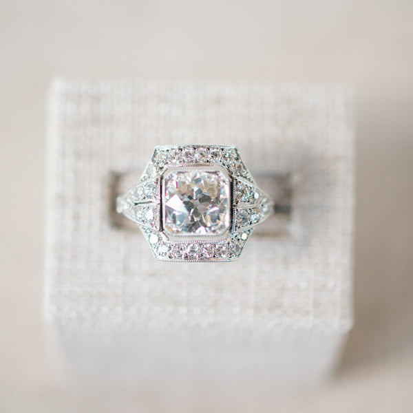 Vintage old European cut diamond ring