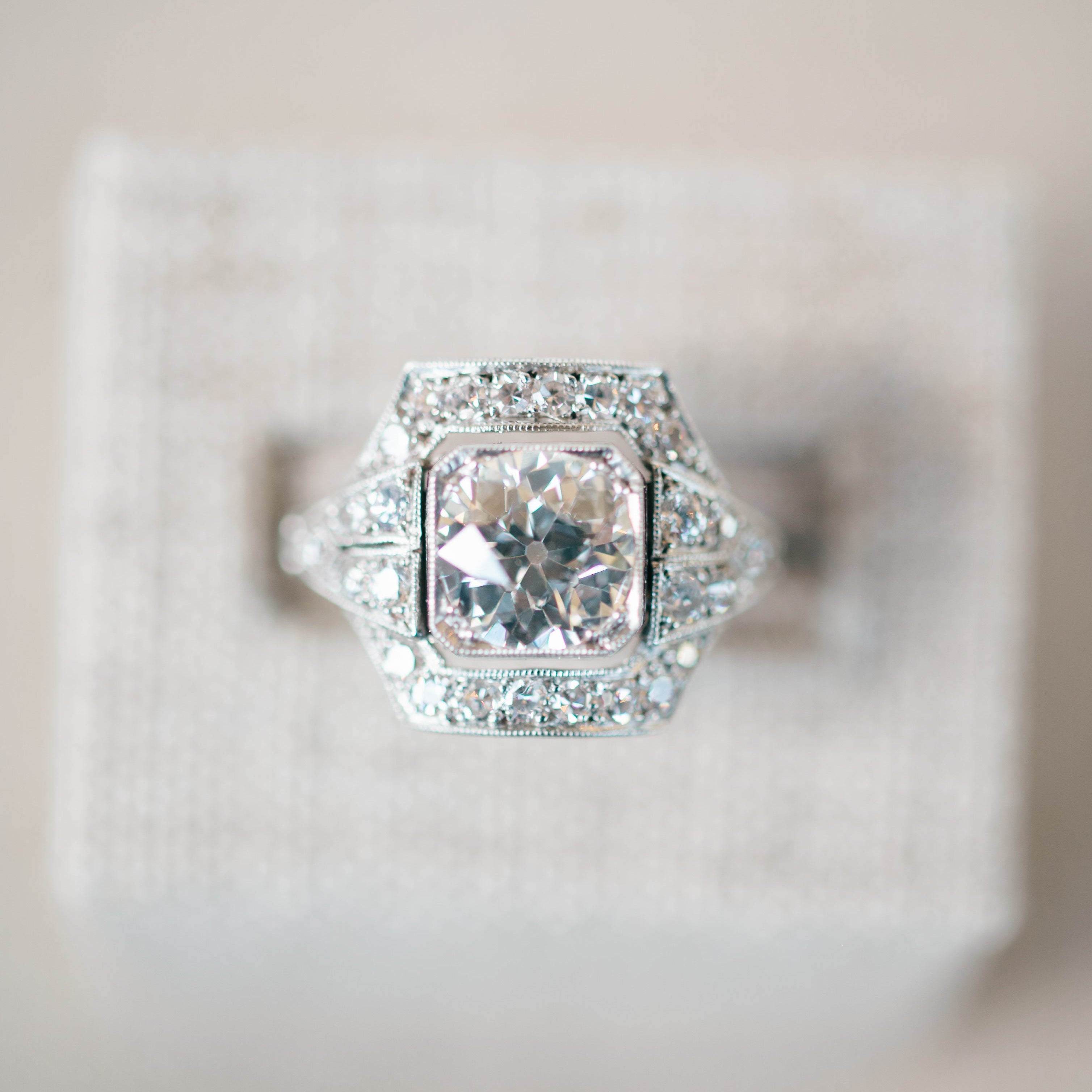 Old European diamond ring