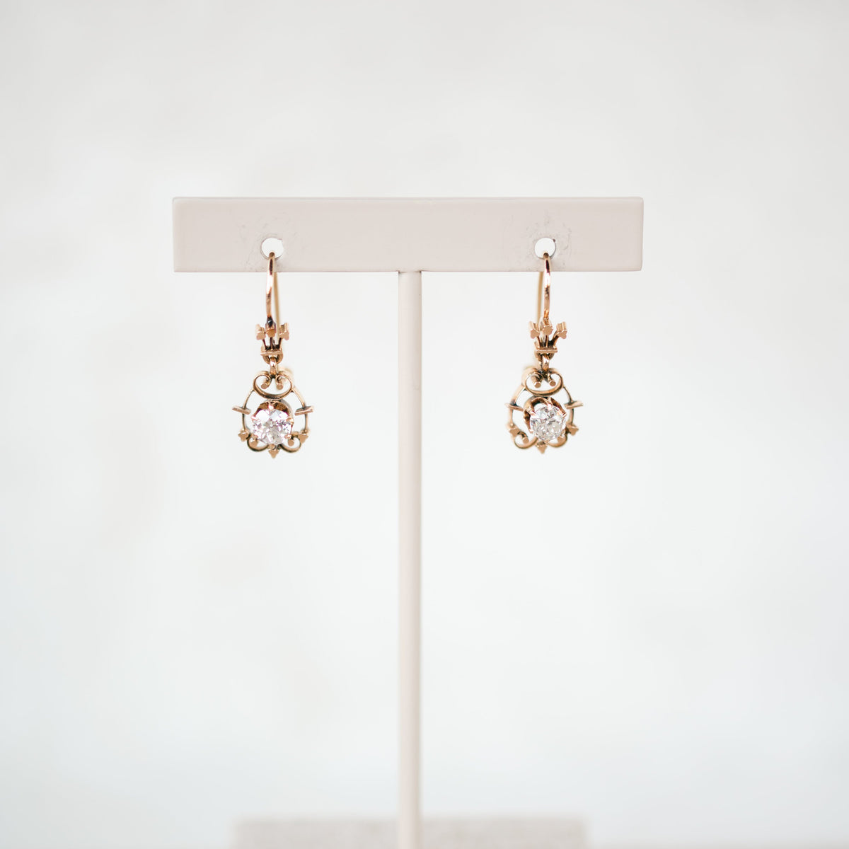 Victorian Diamond Dangle Earrings