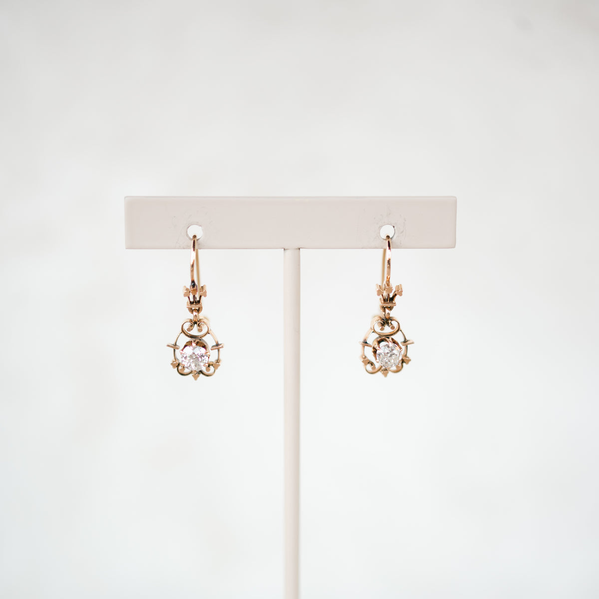 Victorian Diamond Dangle Earrings