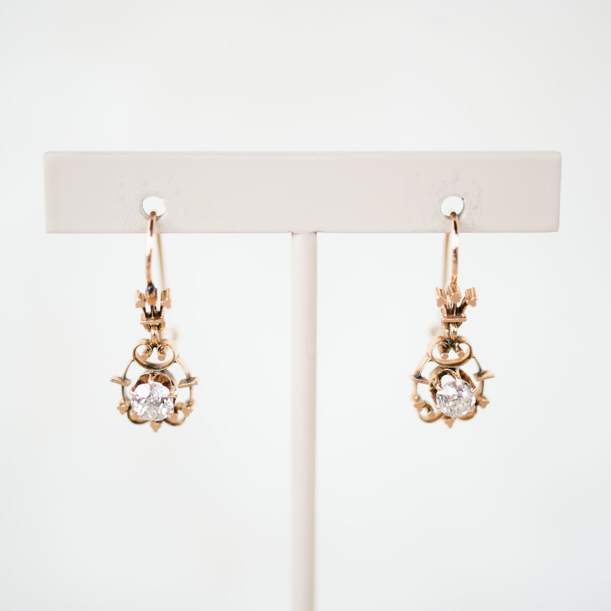 Victorian Diamond Dangle Earrings