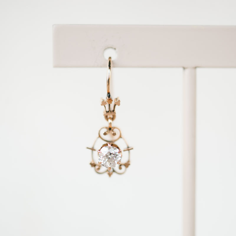 Victorian Diamond Dangle Earrings