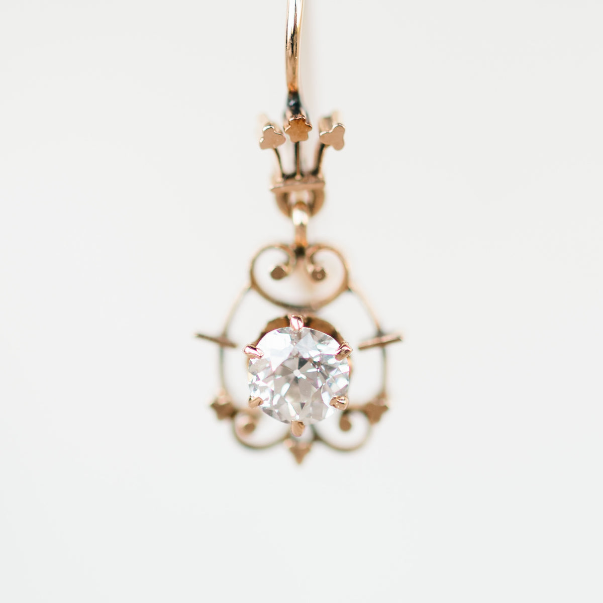 Victorian Diamond Dangle Earrings