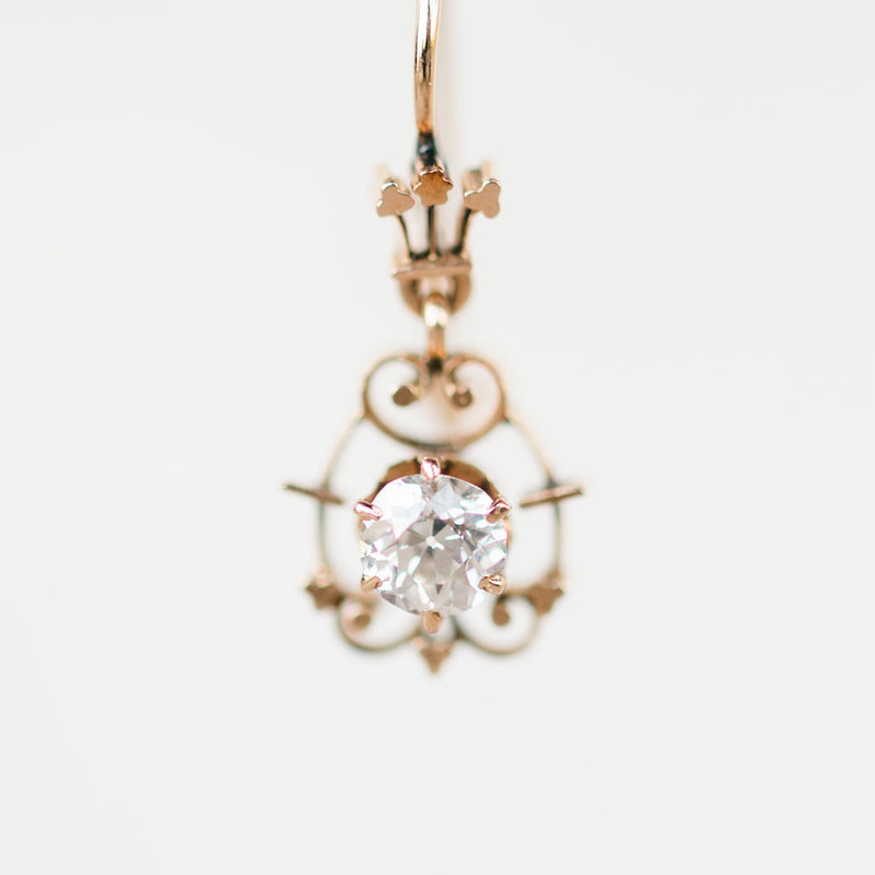 Victorian Diamond Dangle Earrings