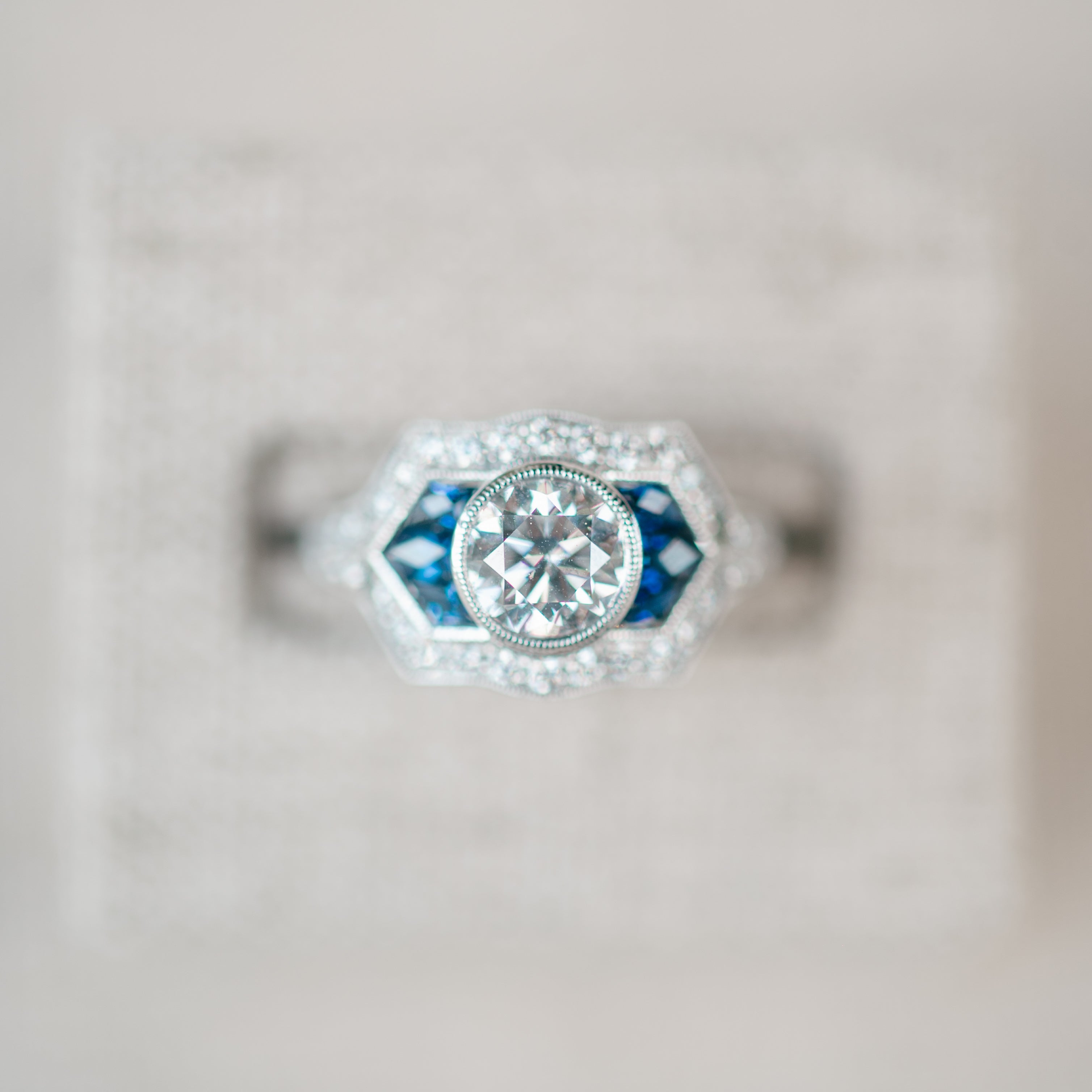 Diamond and Sapphire Accented Ring