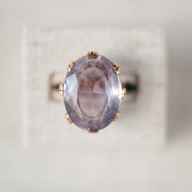 Victorian Rose Gold Amethyst Ring