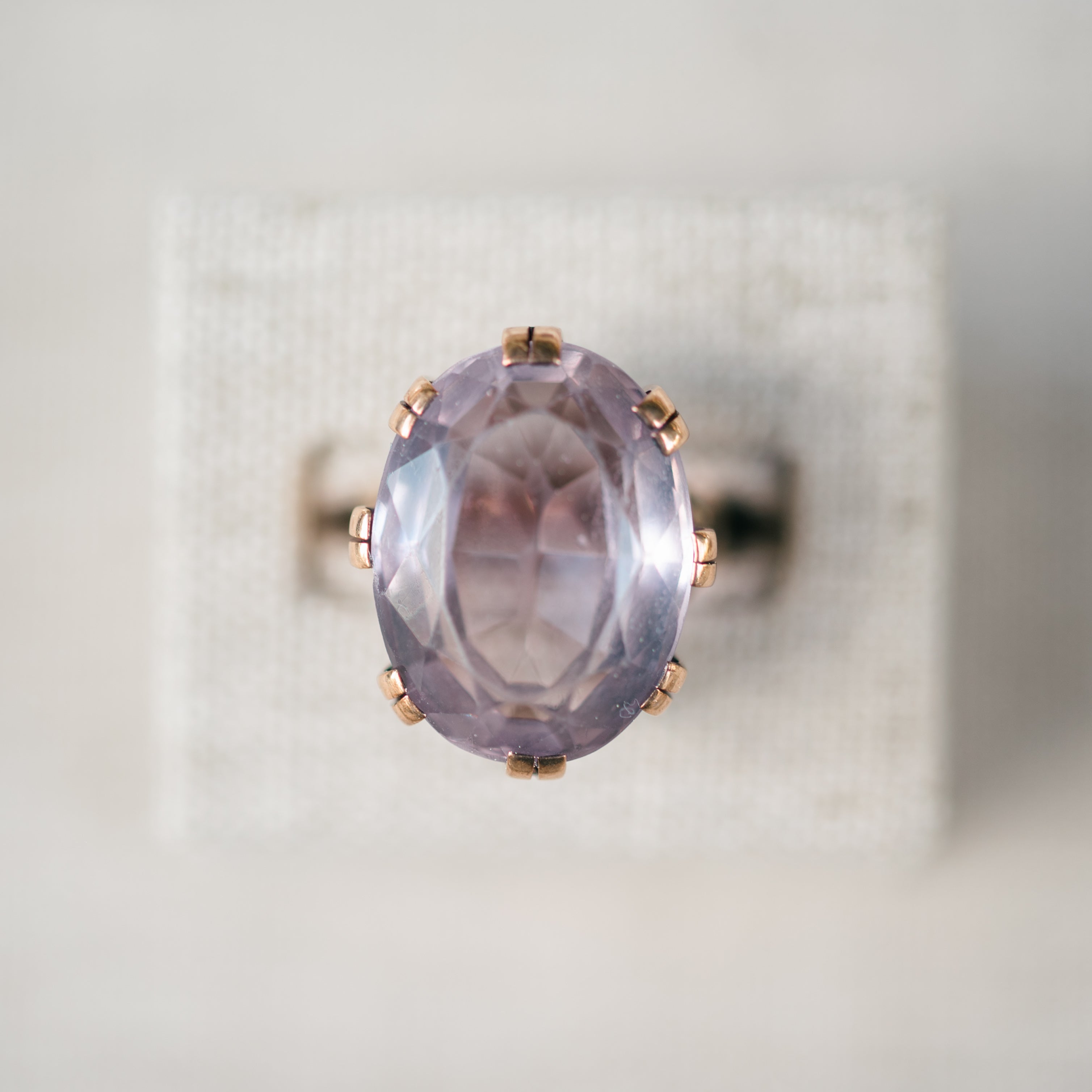 Victorian Rose Gold Amethyst Ring
