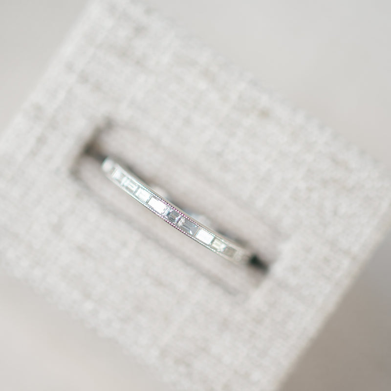 East to West Diamond Baguette Band
