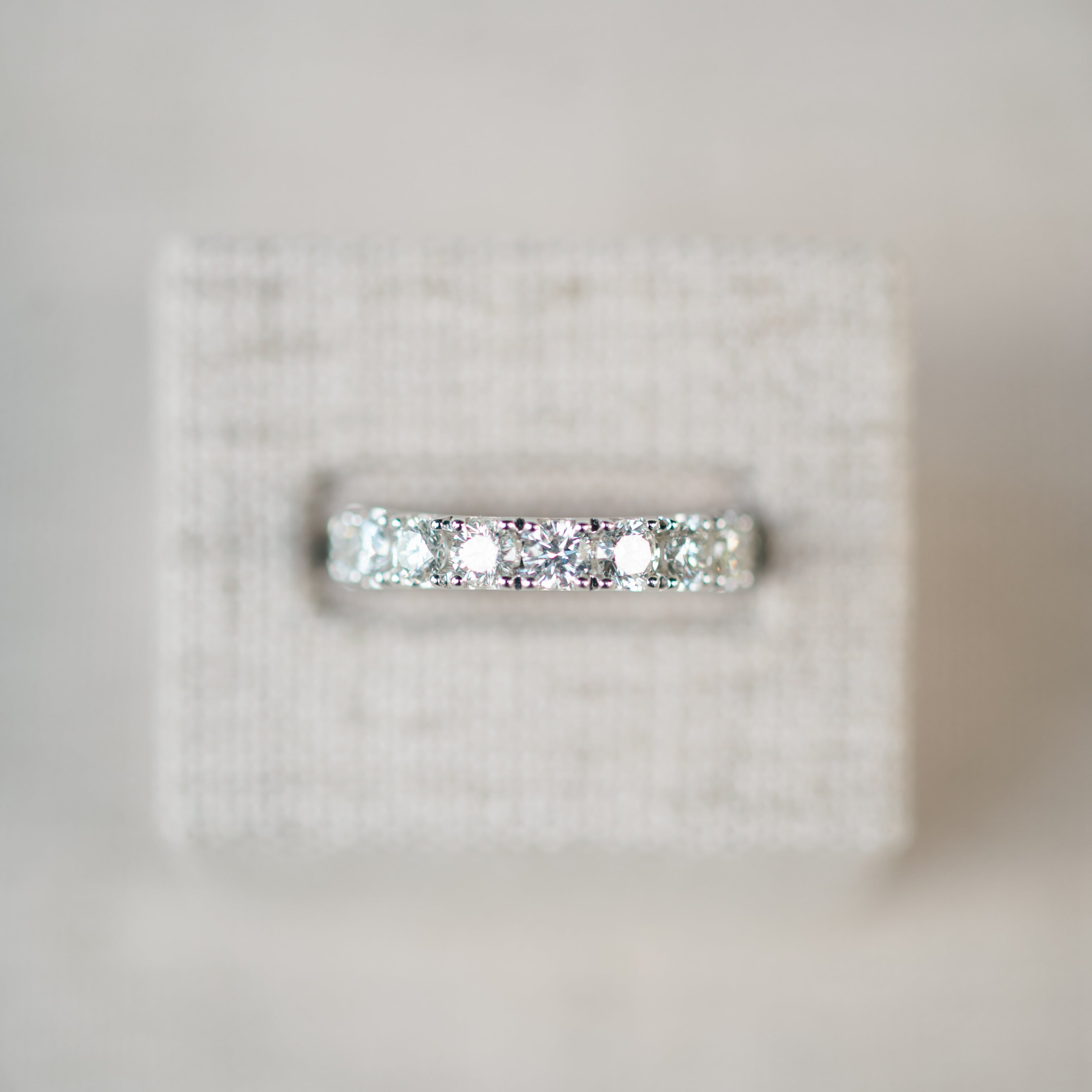 Weatherly half eternity band, white gold