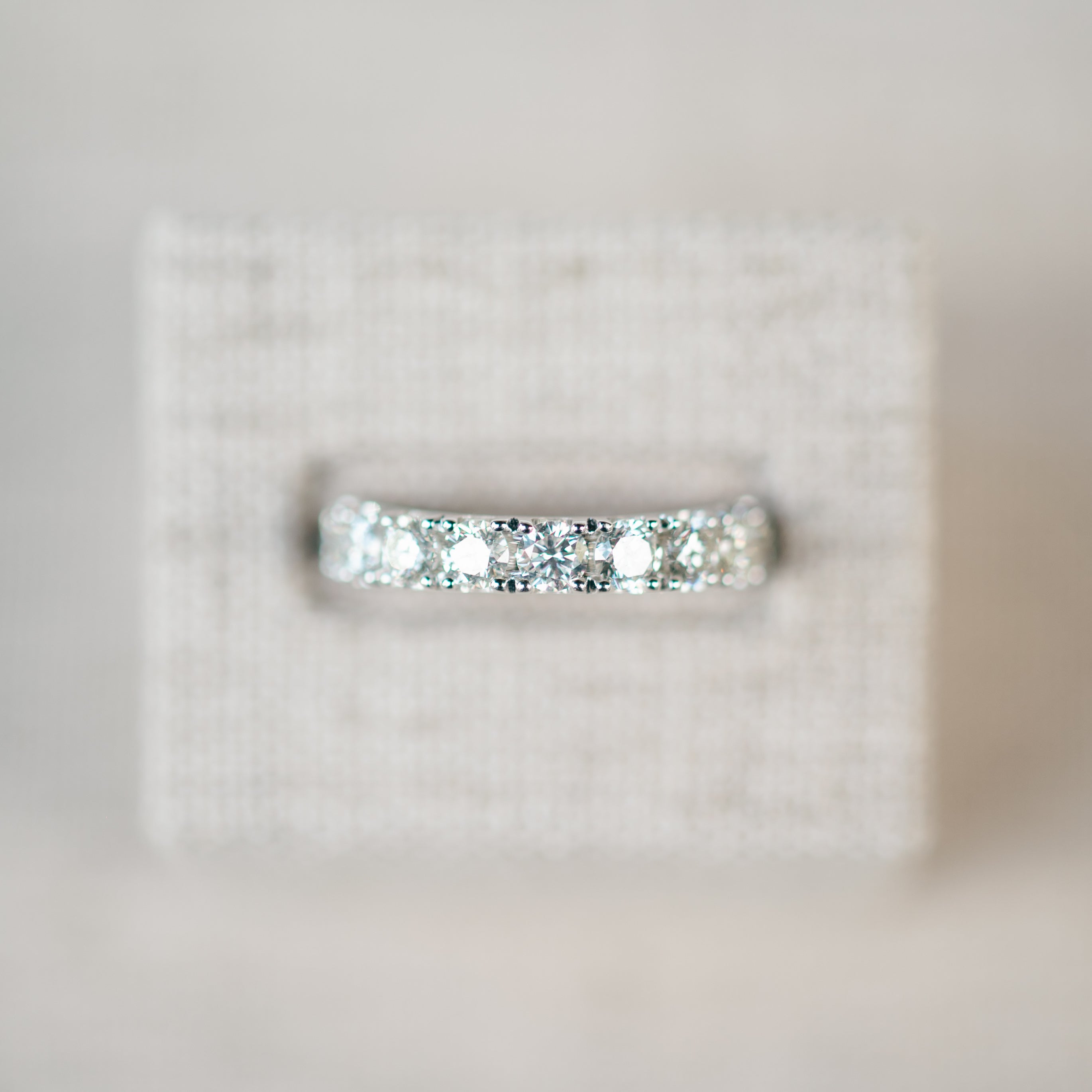 Weatherly half eternity band, white gold
