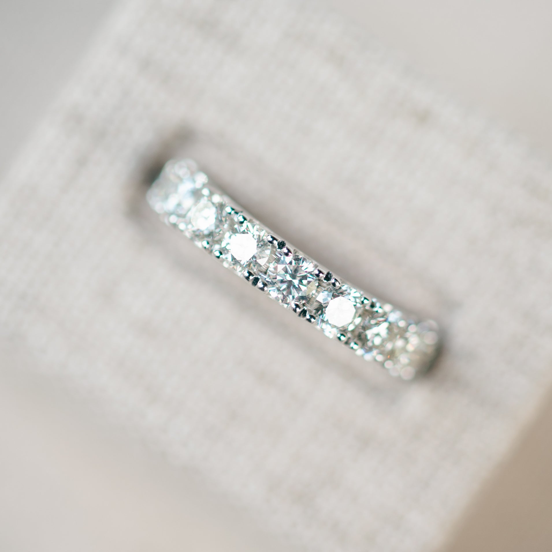 Weatherly half eternity band, white gold