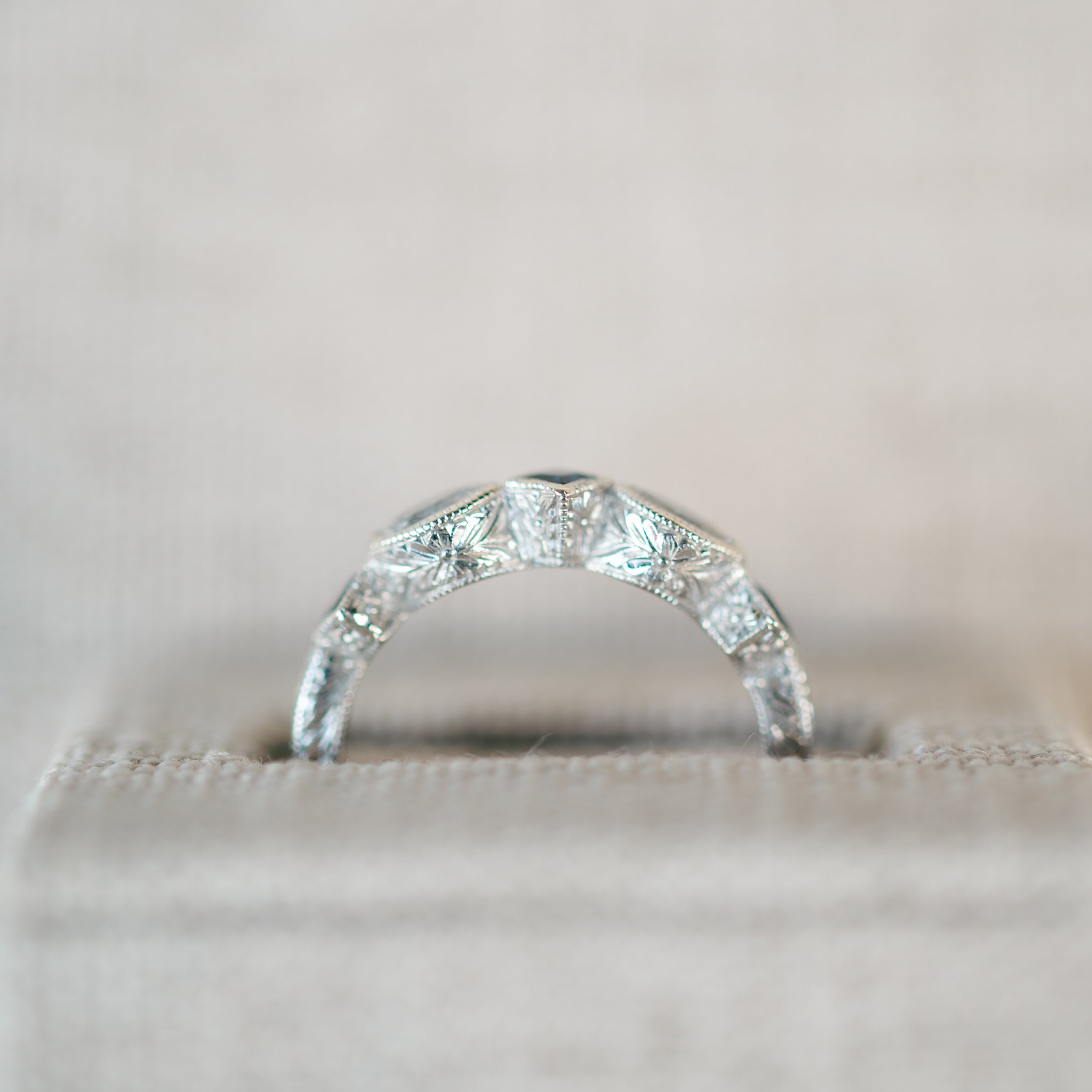 Diamond Marquise and Sapphire Band
