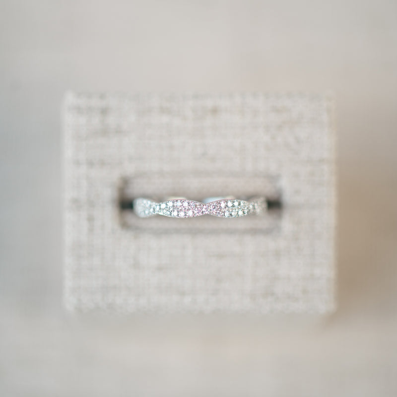 White Gold Diamond Twist Band