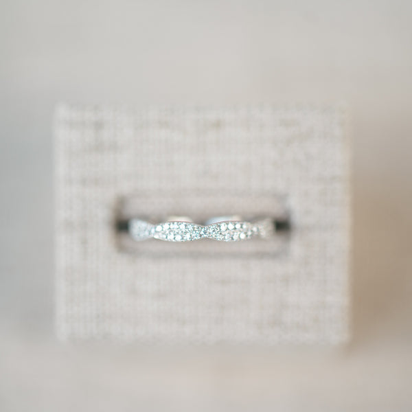White Gold Diamond Twist Band