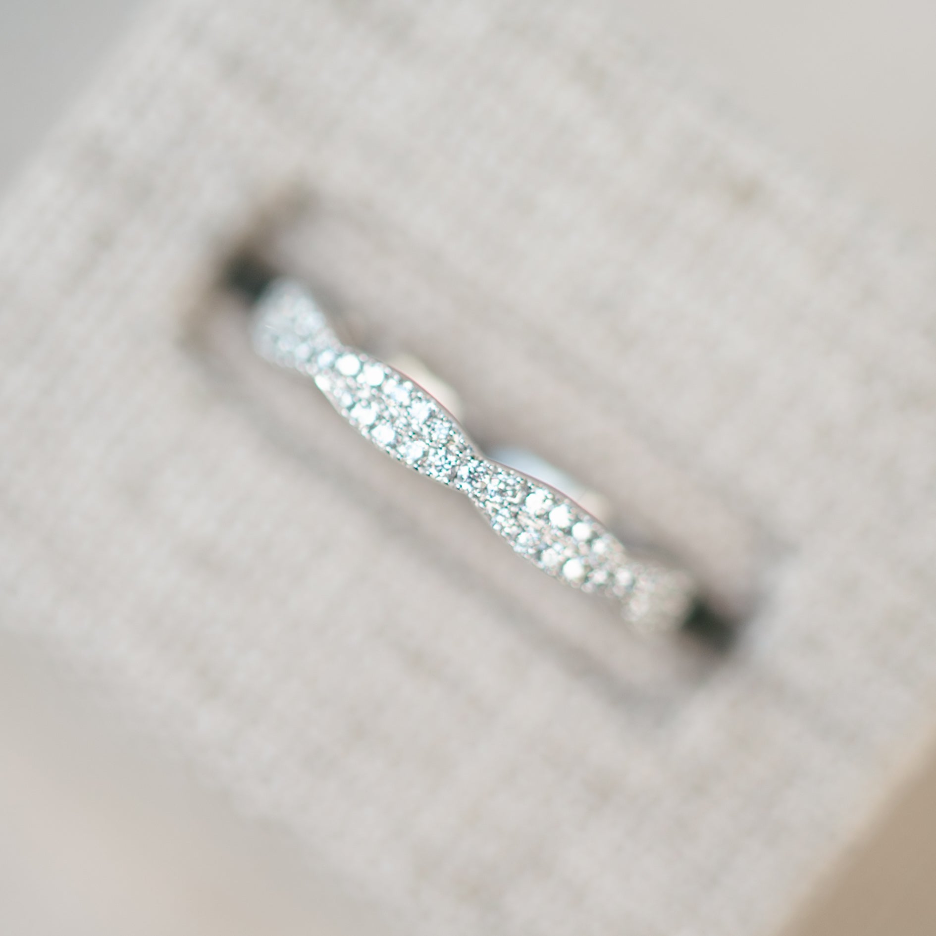 White Gold Diamond Twist Band