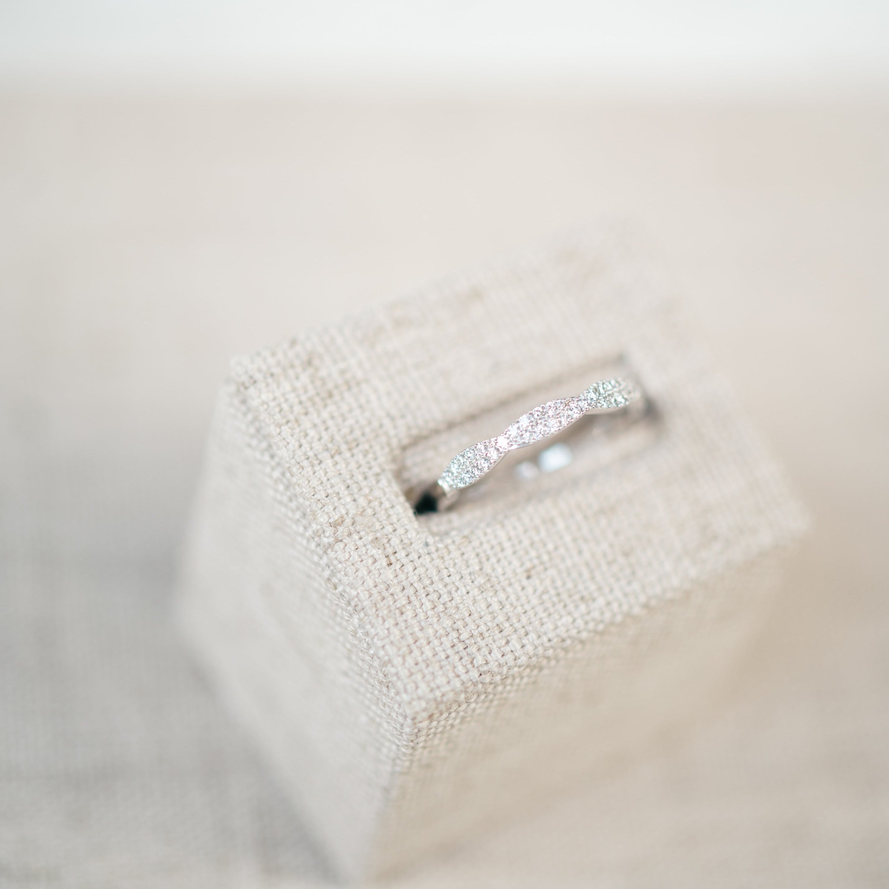 White Gold Diamond Twist Band
