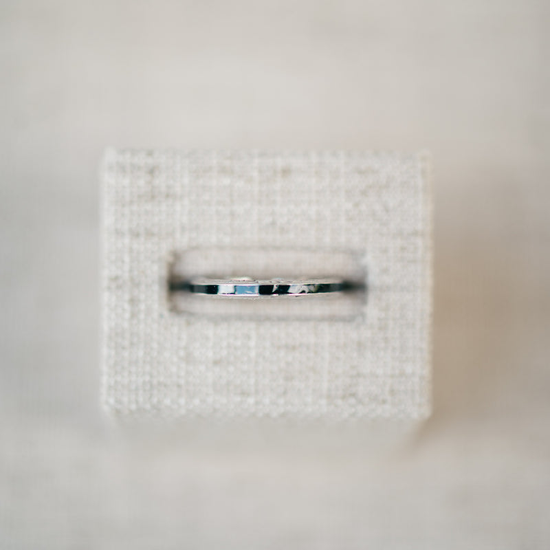 Blue Enamel Eternity Bands