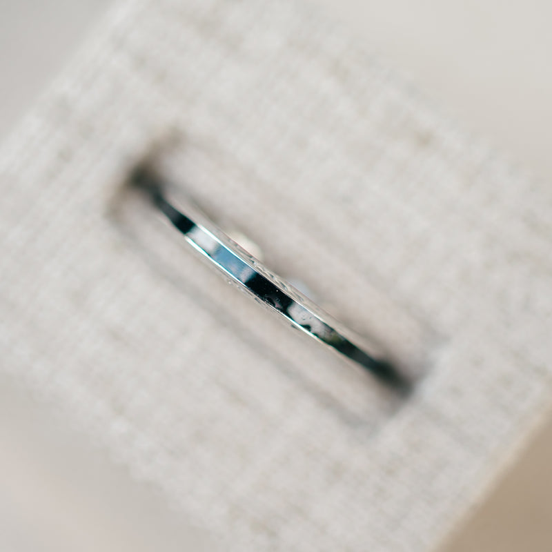 Blue Enamel Eternity Bands