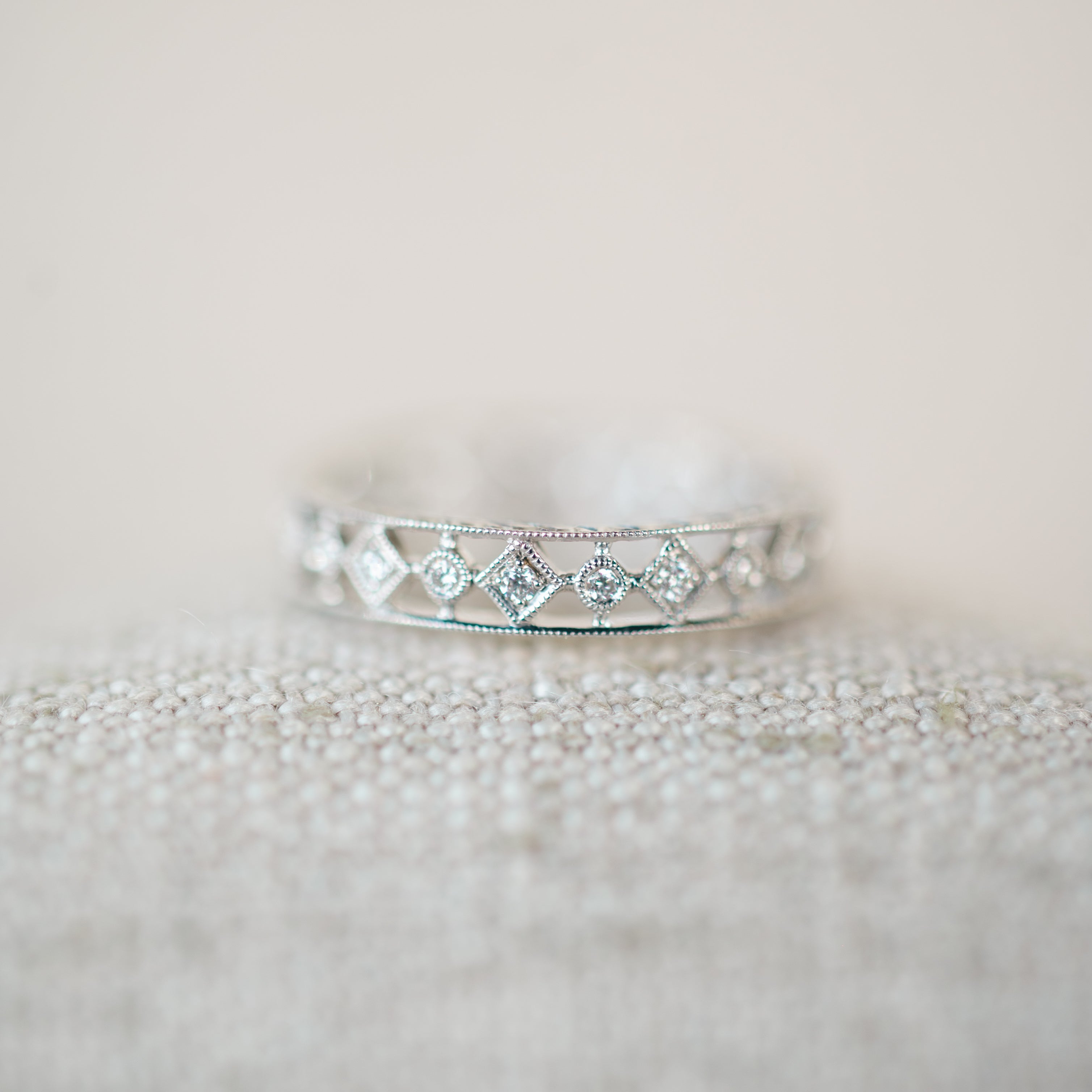 Diamond Engraved Eternity Band