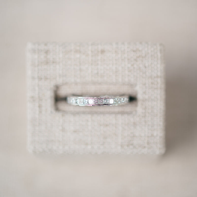Platinum Princess Cut Diamond Eternity Band