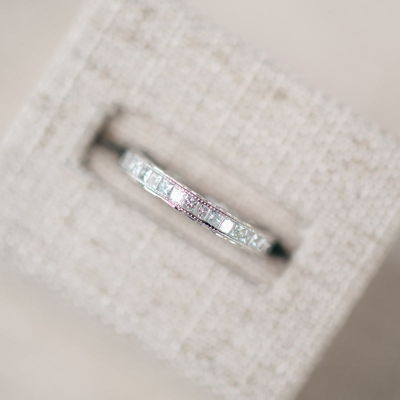 Platinum Princess Cut Diamond Eternity Band