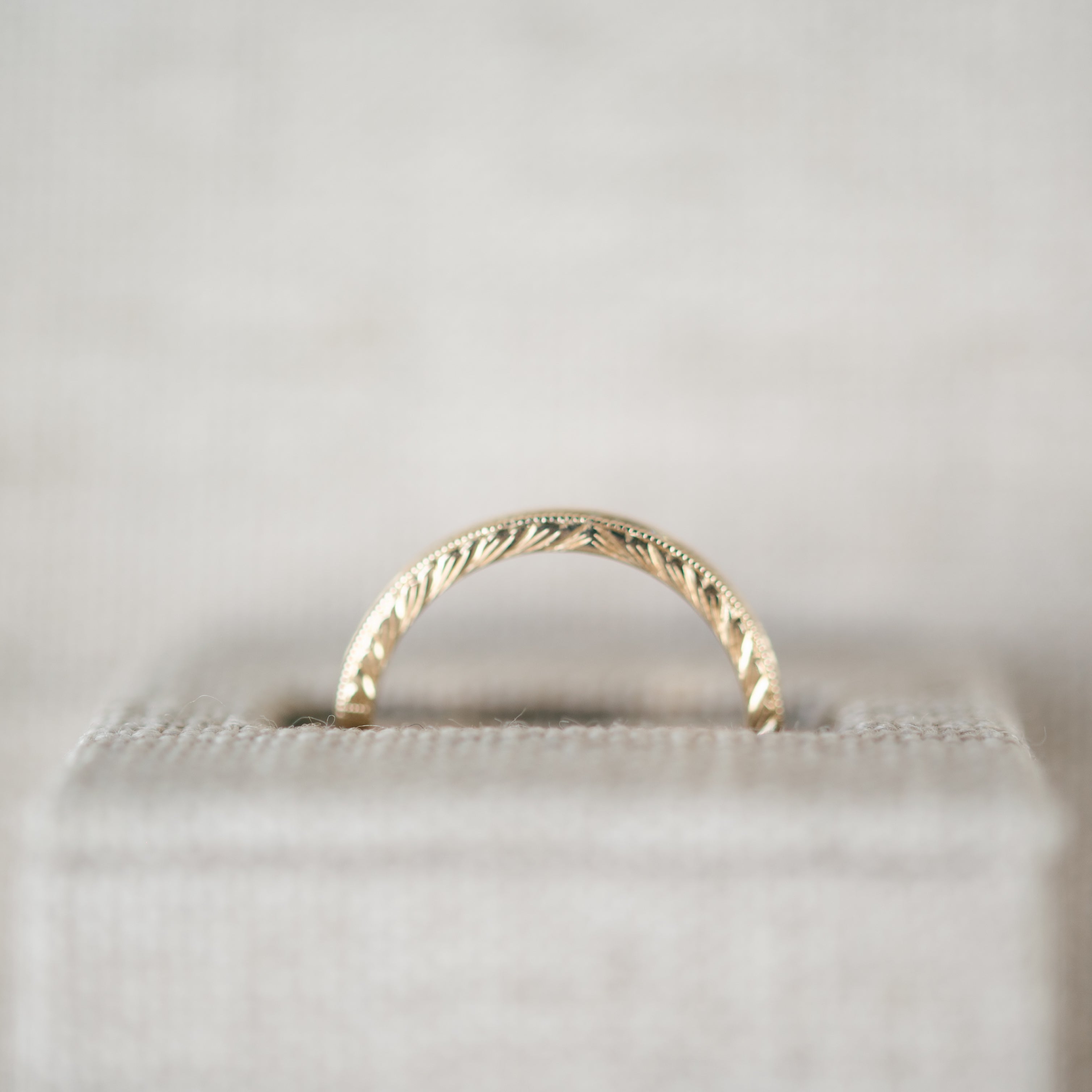 Princess Cut Half Eternity Band, yellow gold