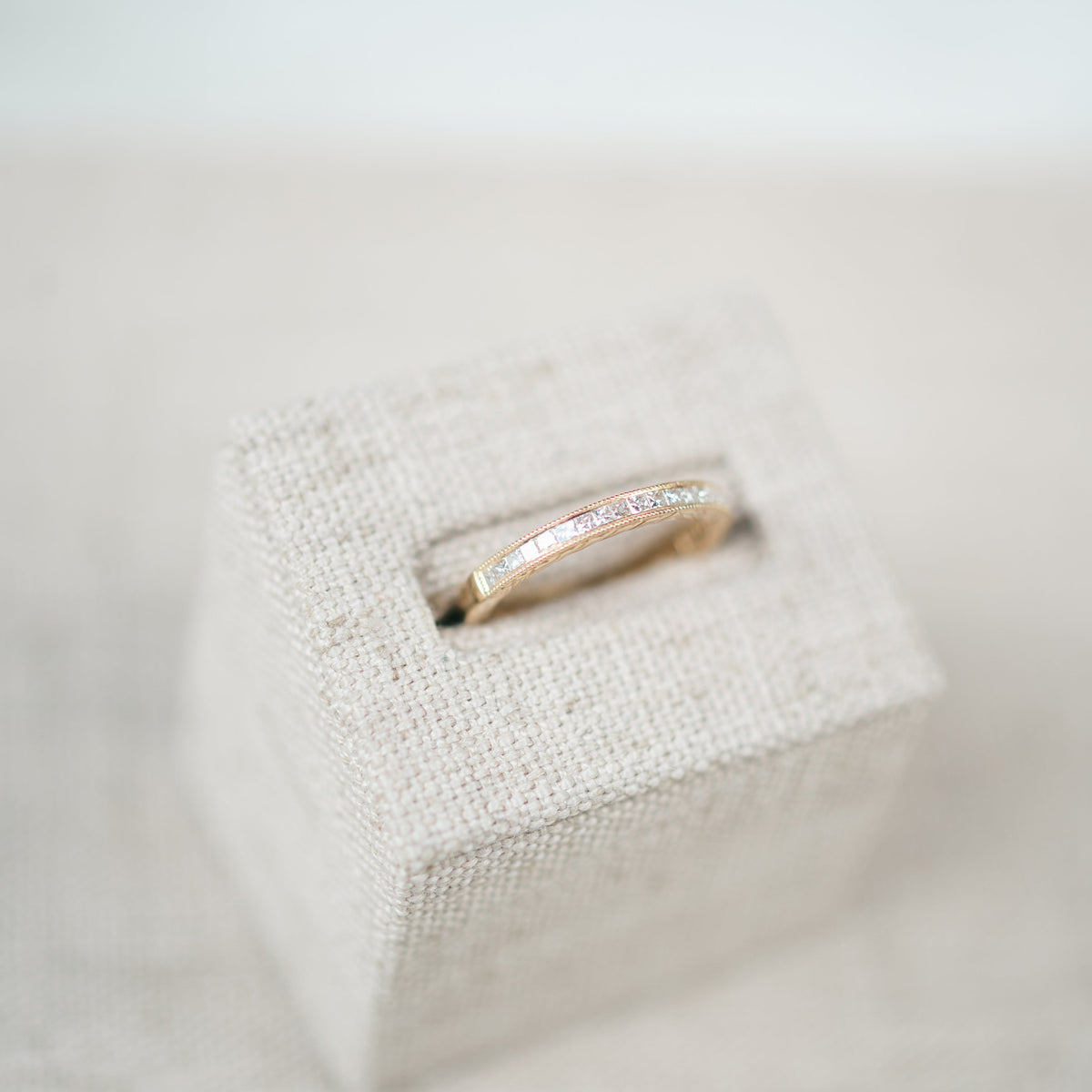 Yellow Gold Diamond Pave Band