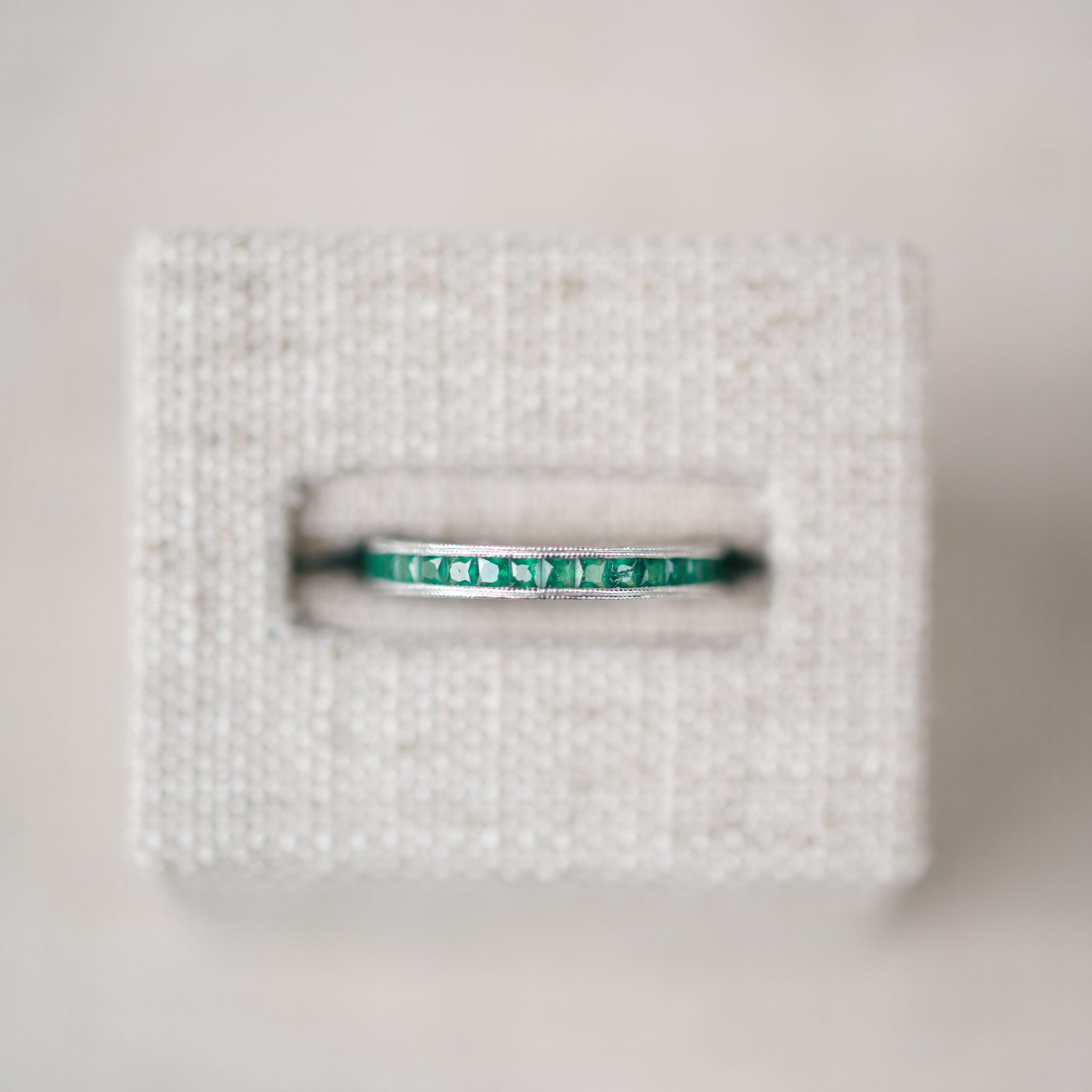 French Cut Tsavorite Eternity Band