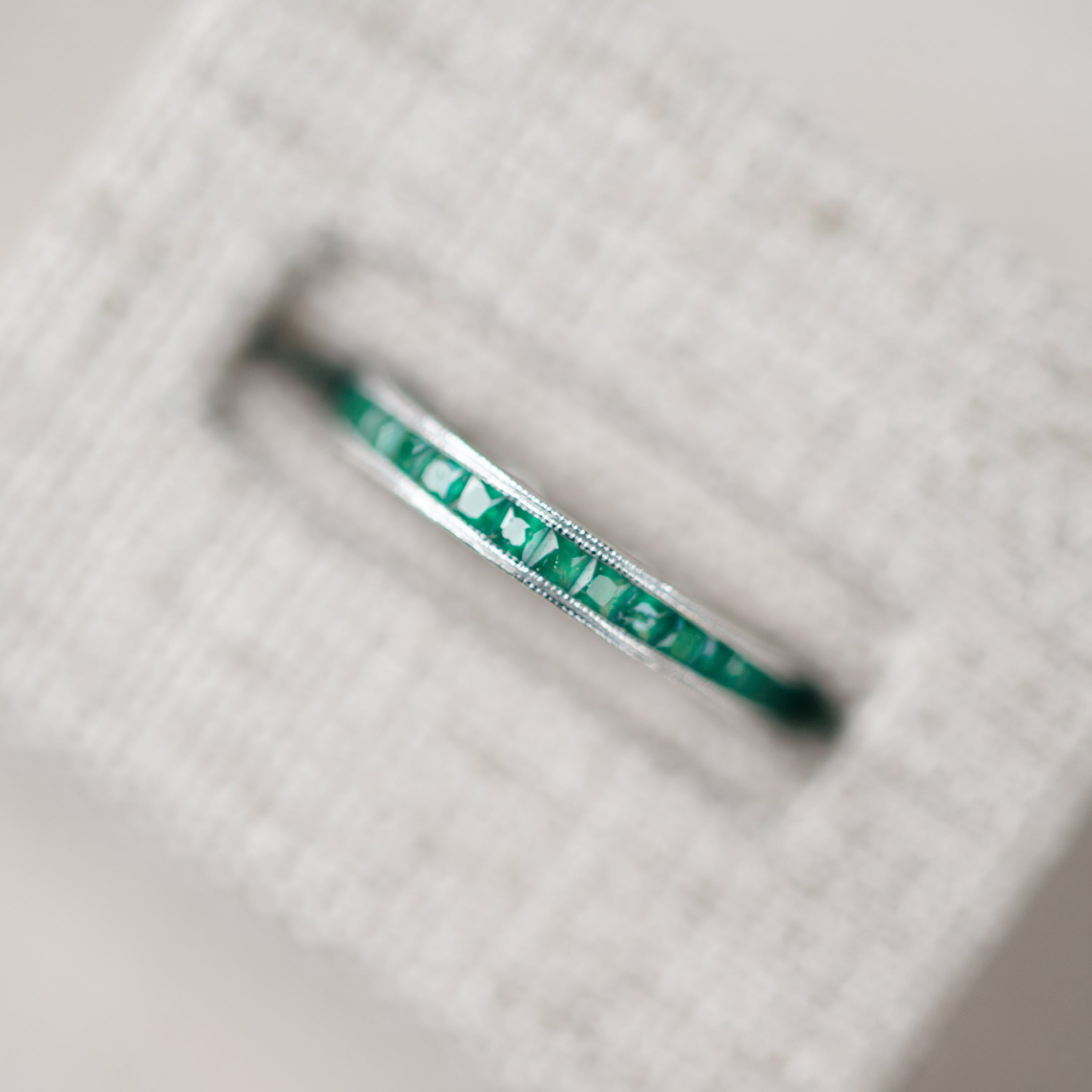 French Cut Tsavorite Eternity Band