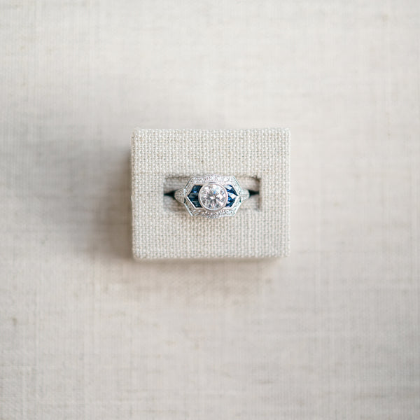 Diamond and Sapphire Accented Ring
