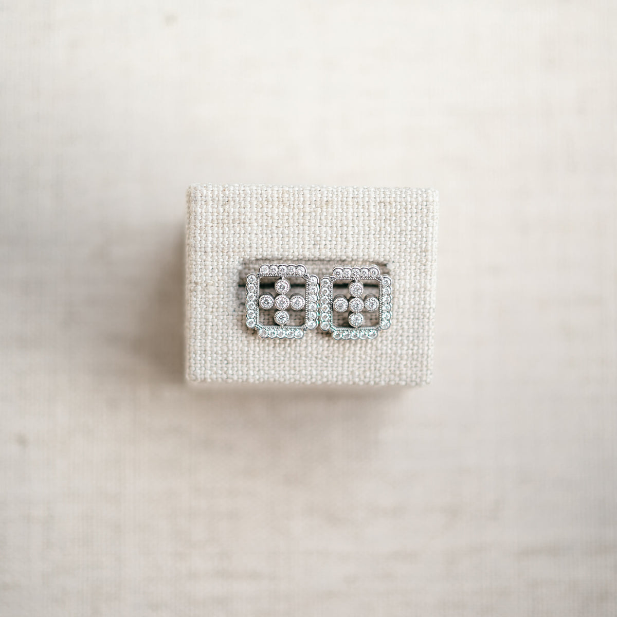Vintage Inspired Diamond Earrings