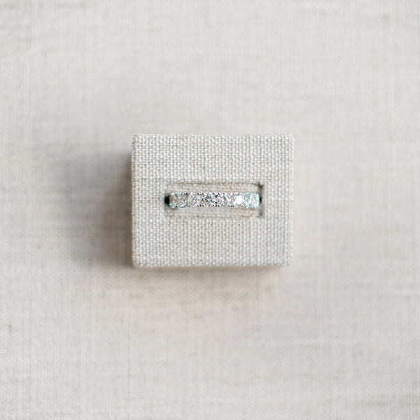 1.0ct round diamond half eternity band