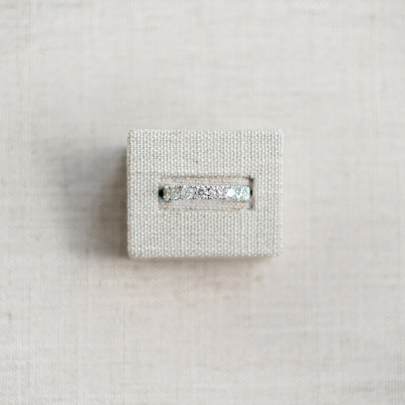 1.0ct round diamond half eternity band