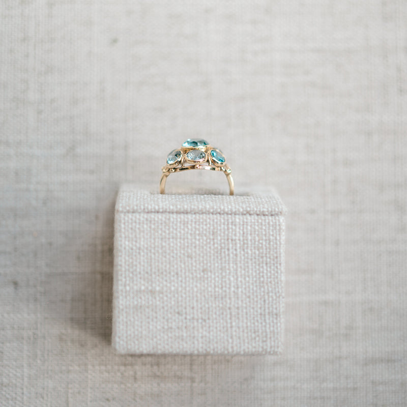 Blue Zircon Bezel Ring