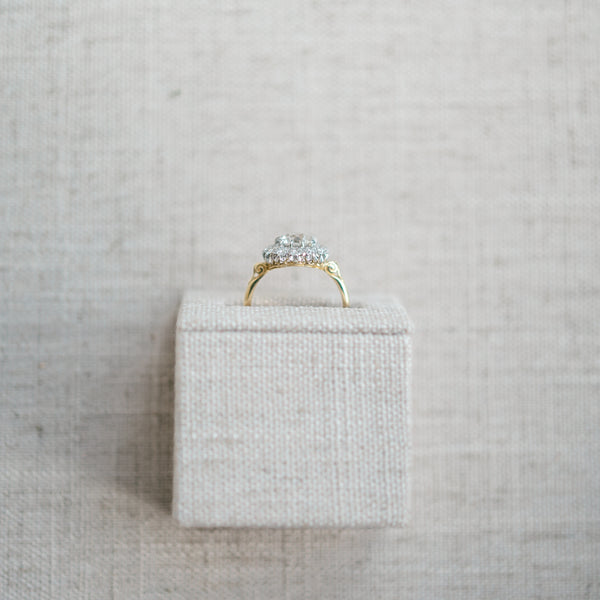 Victorian diamond halo ring