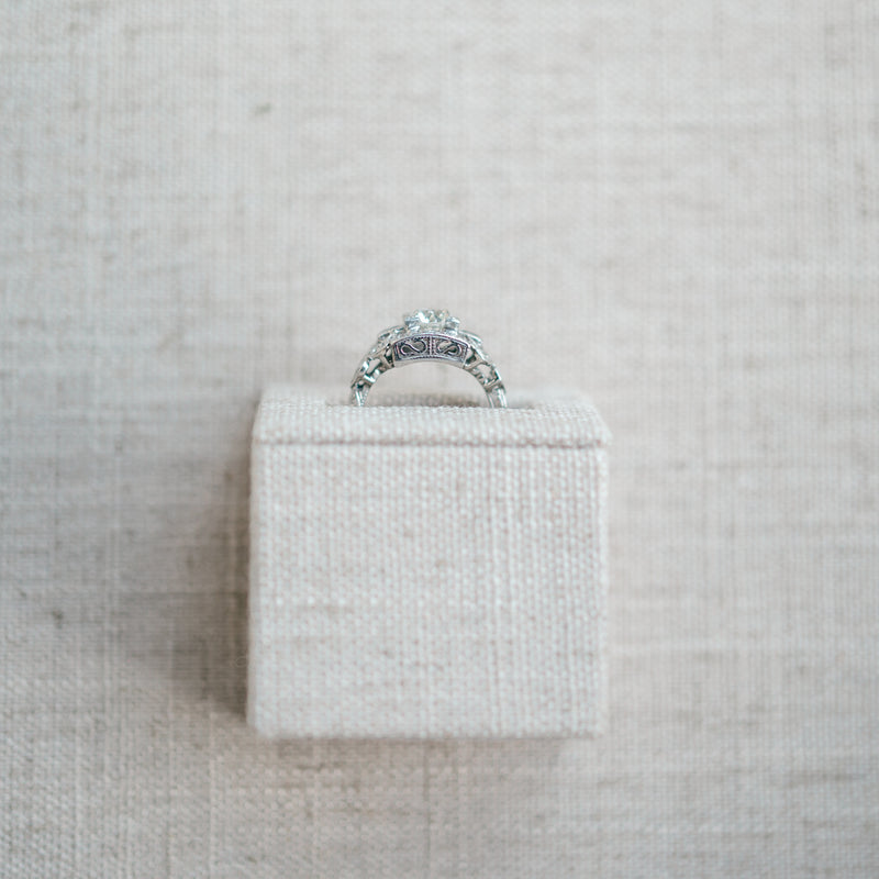 Art Deco Diamond and Sapphire Baguette Ring