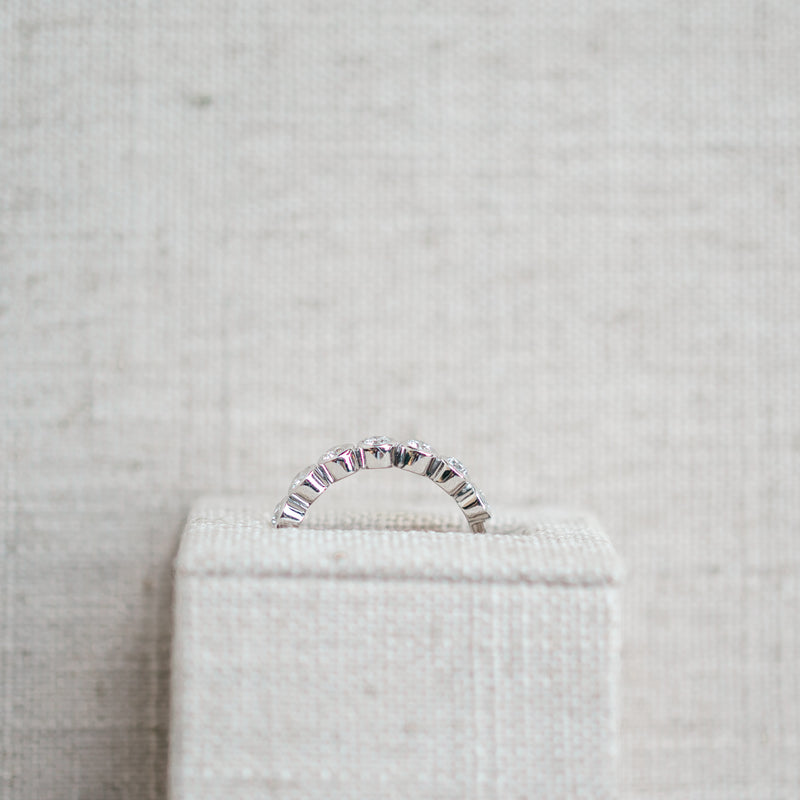 White Gold Diamond Bezel Set Band