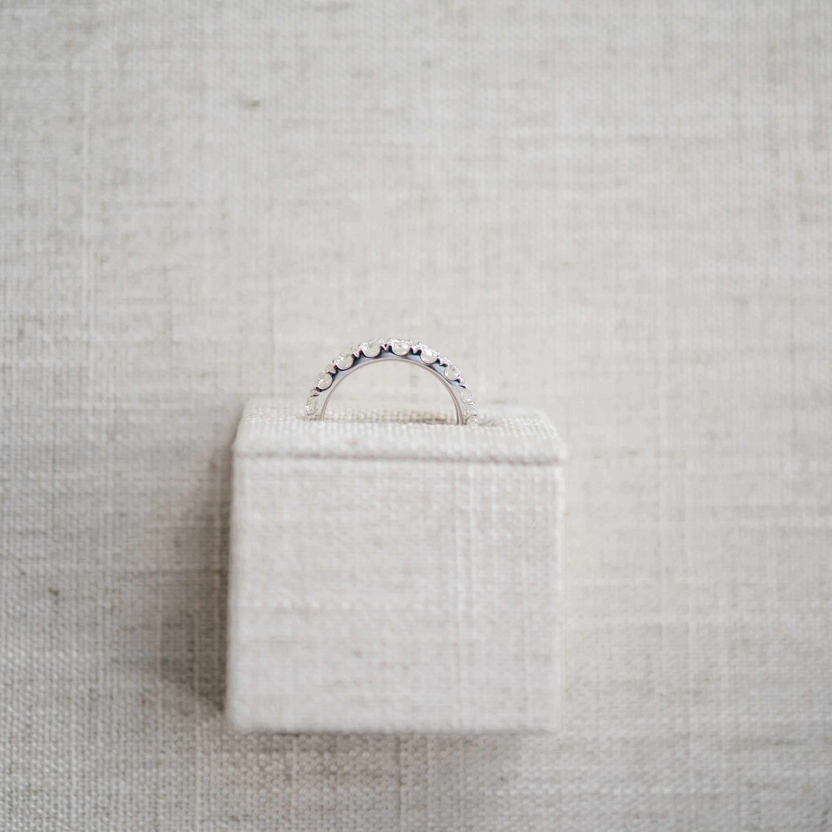 1.0ct round diamond half eternity band