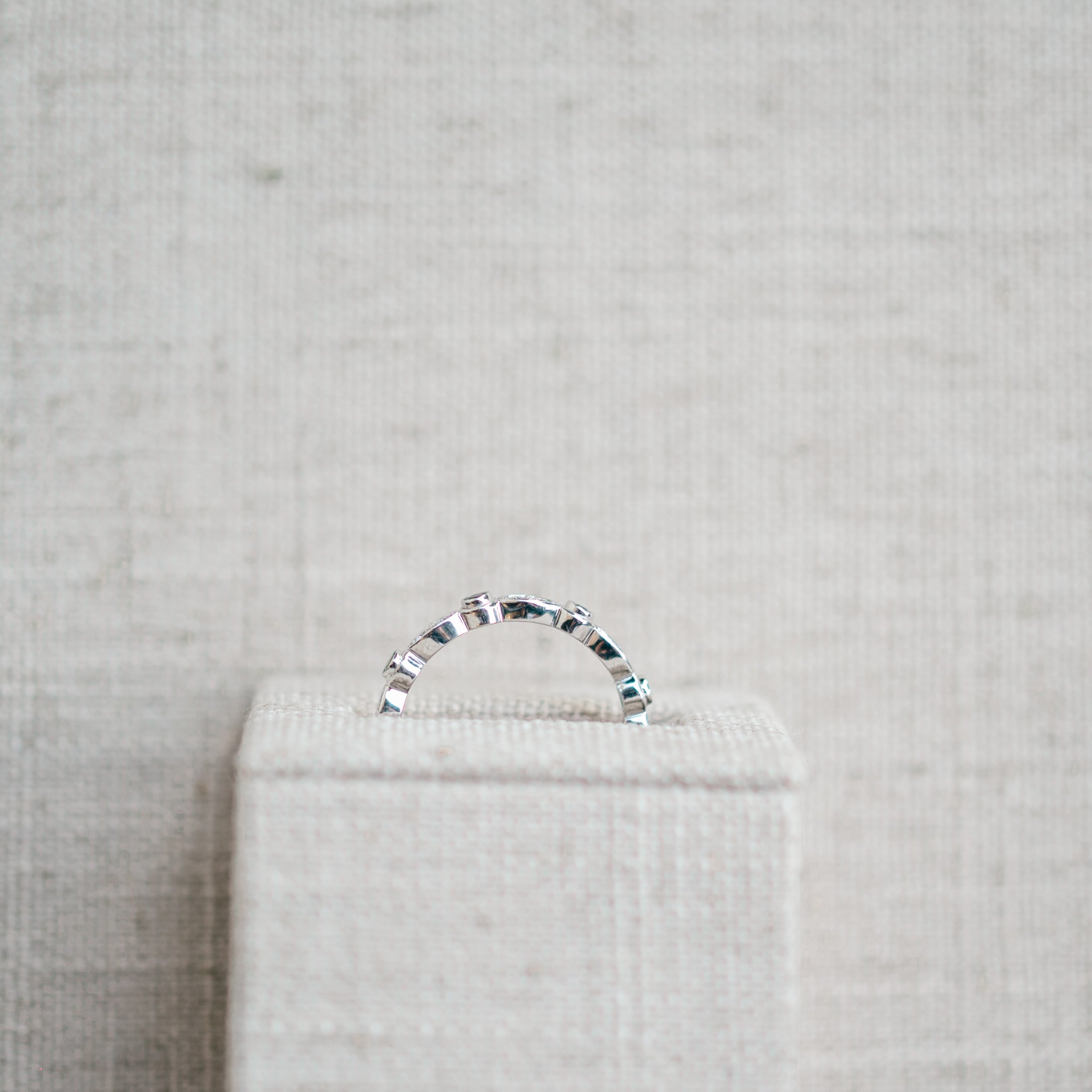 White Gold Diamond and Tsavorite Eternity Band