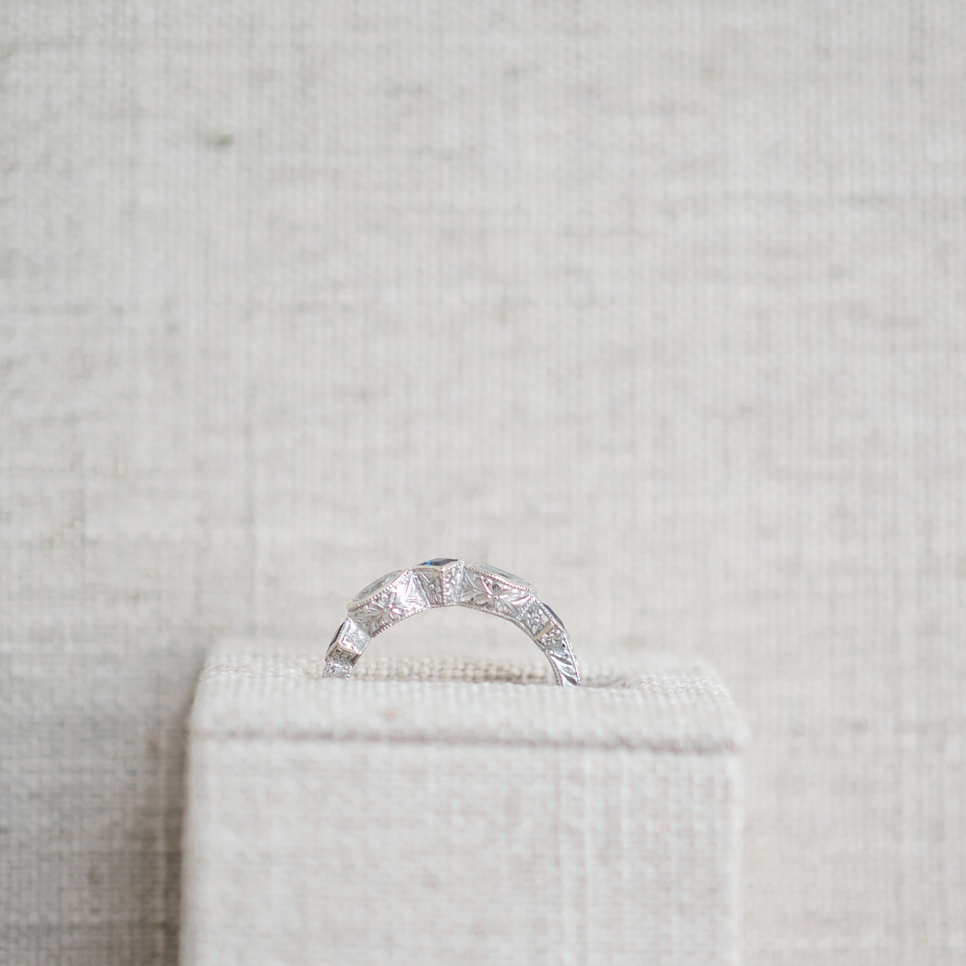 Diamond Marquise and Sapphire Band