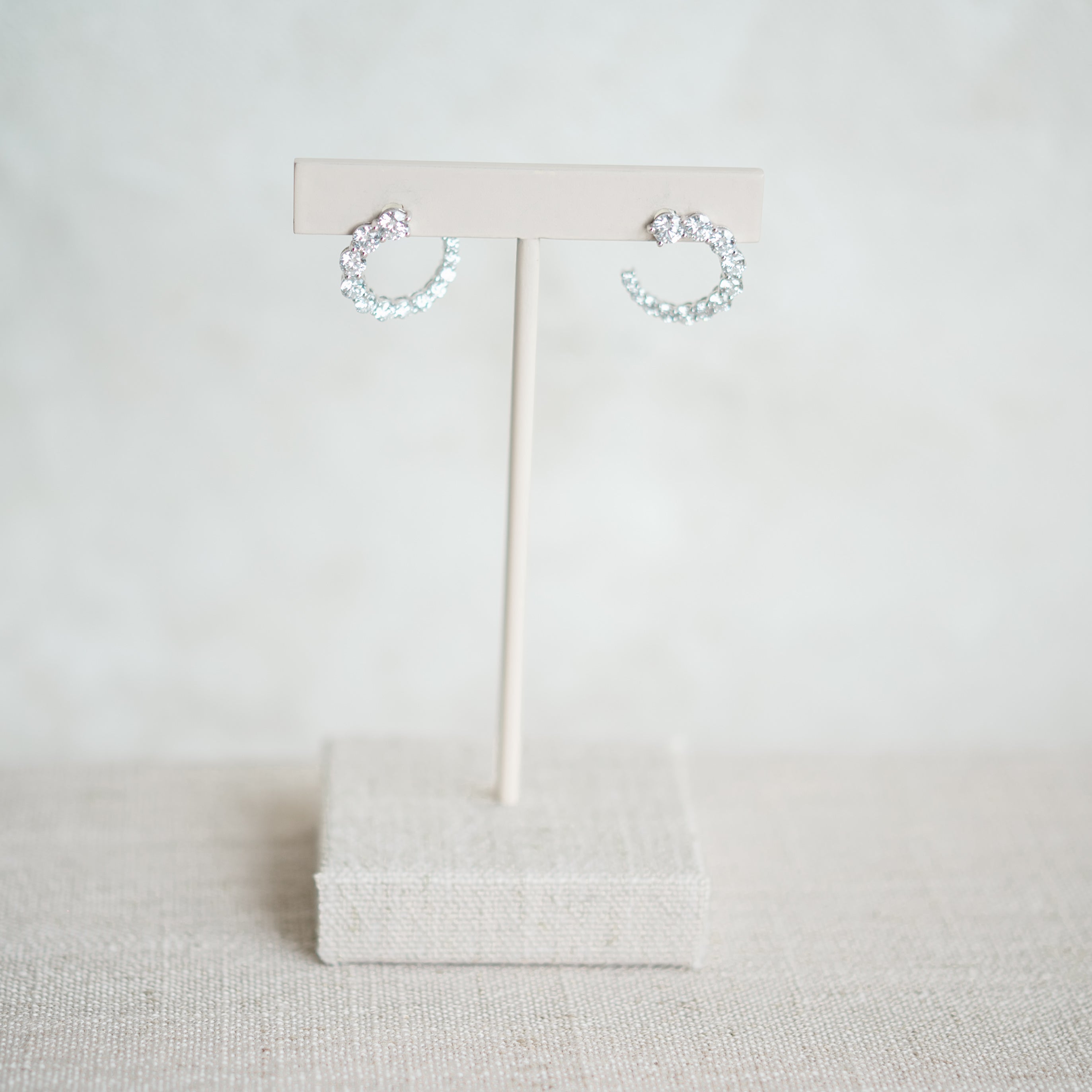 Diamond Swirl Earrings