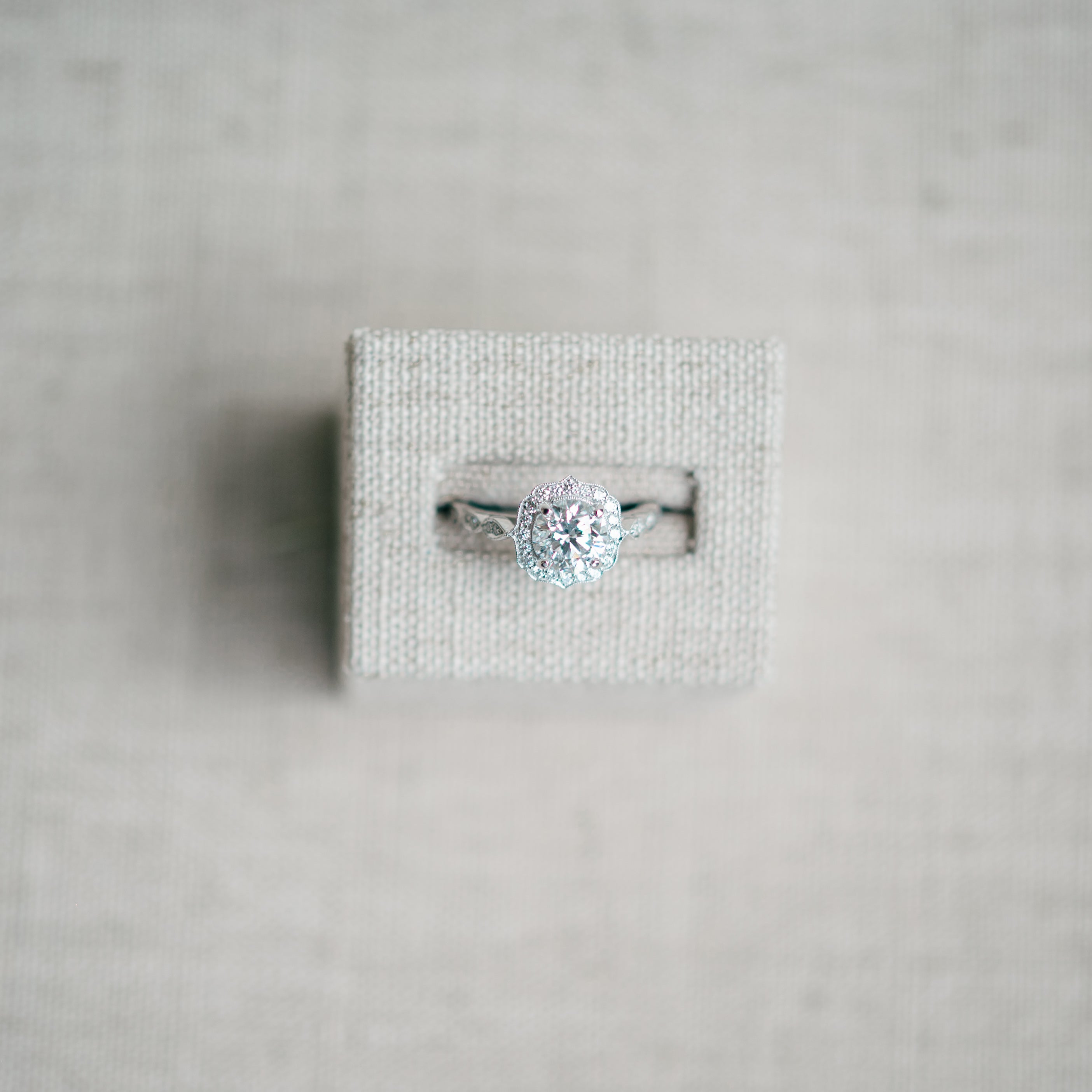White Gold Diamond Halo Ring