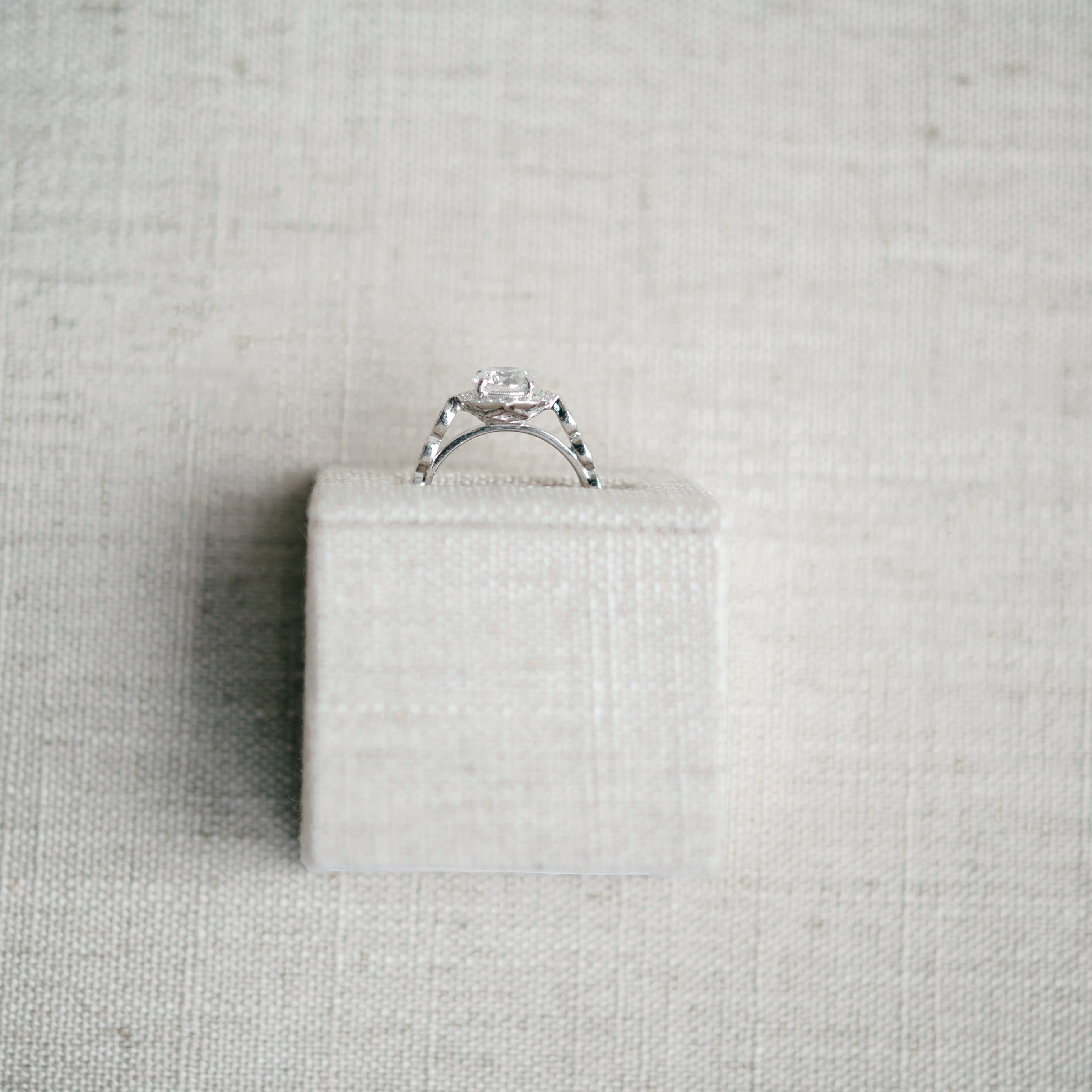 White Gold Diamond Halo Ring